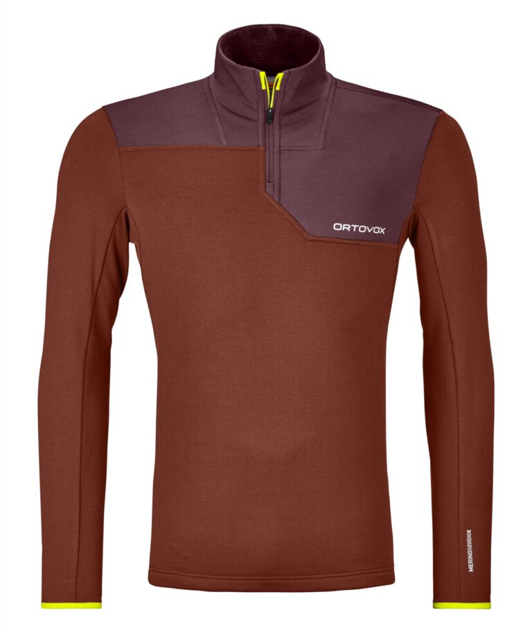 Ortovox Fleece Light Zip Neck M clay orange