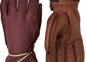 Hestra Wakayama 5-Finger bordeaux/brown