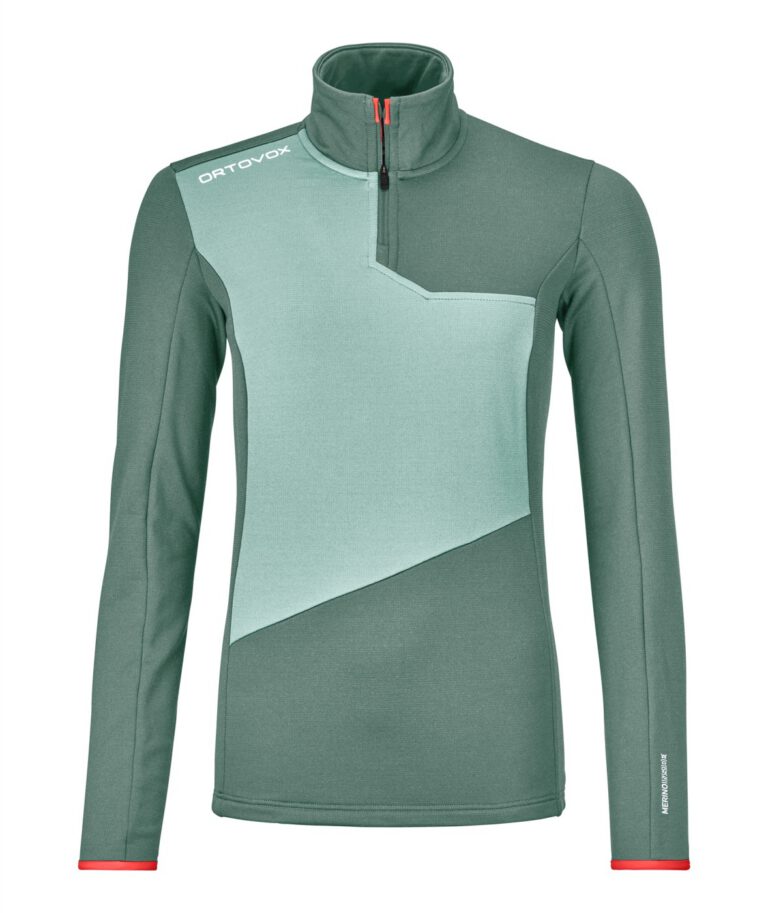 Ortovox Fleece Light Zip Neck W arctic grey