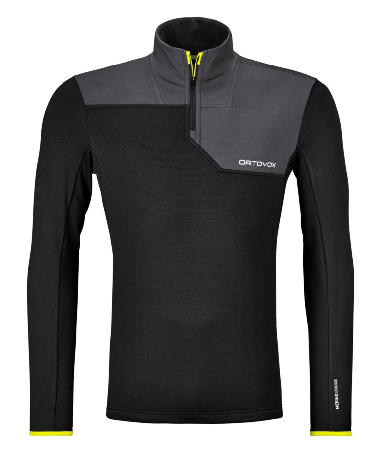 Ortovox Fleece Light Zip Neck M black raven