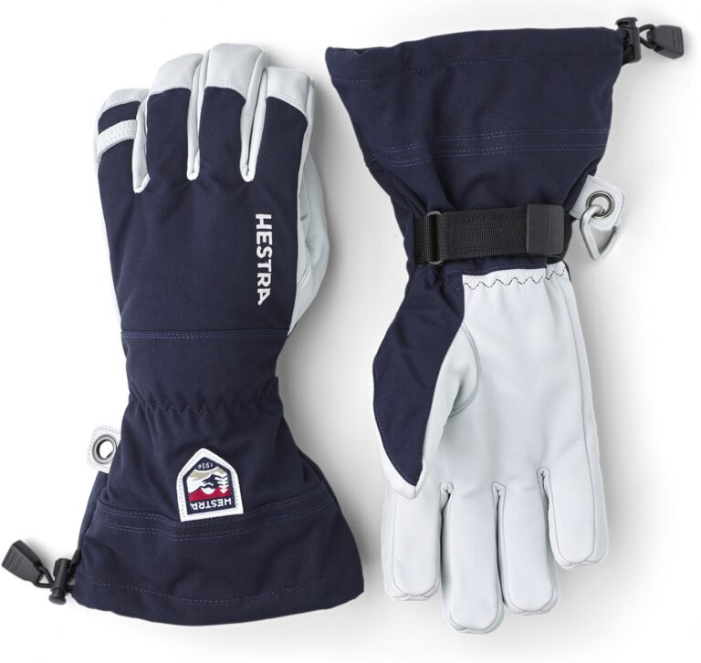 Hestra Army Leather Heli Ski 5 finger navy