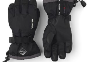 Hestra Czone Gauntlet Jr 5 finger black-graphite