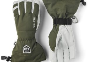 Hestra Army Leather Heli Ski 5 finger olive