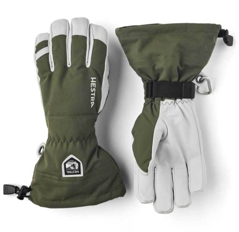 Hestra Army Leather Heli Ski 5 finger olive