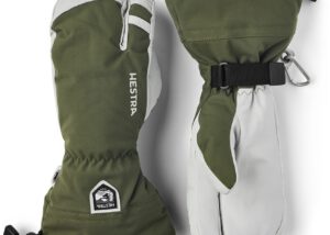 Hestra Army Leather Heli Ski 3 finger olive