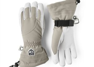 Hestra Heli Ski Female 5 finger khaki/offwhite
